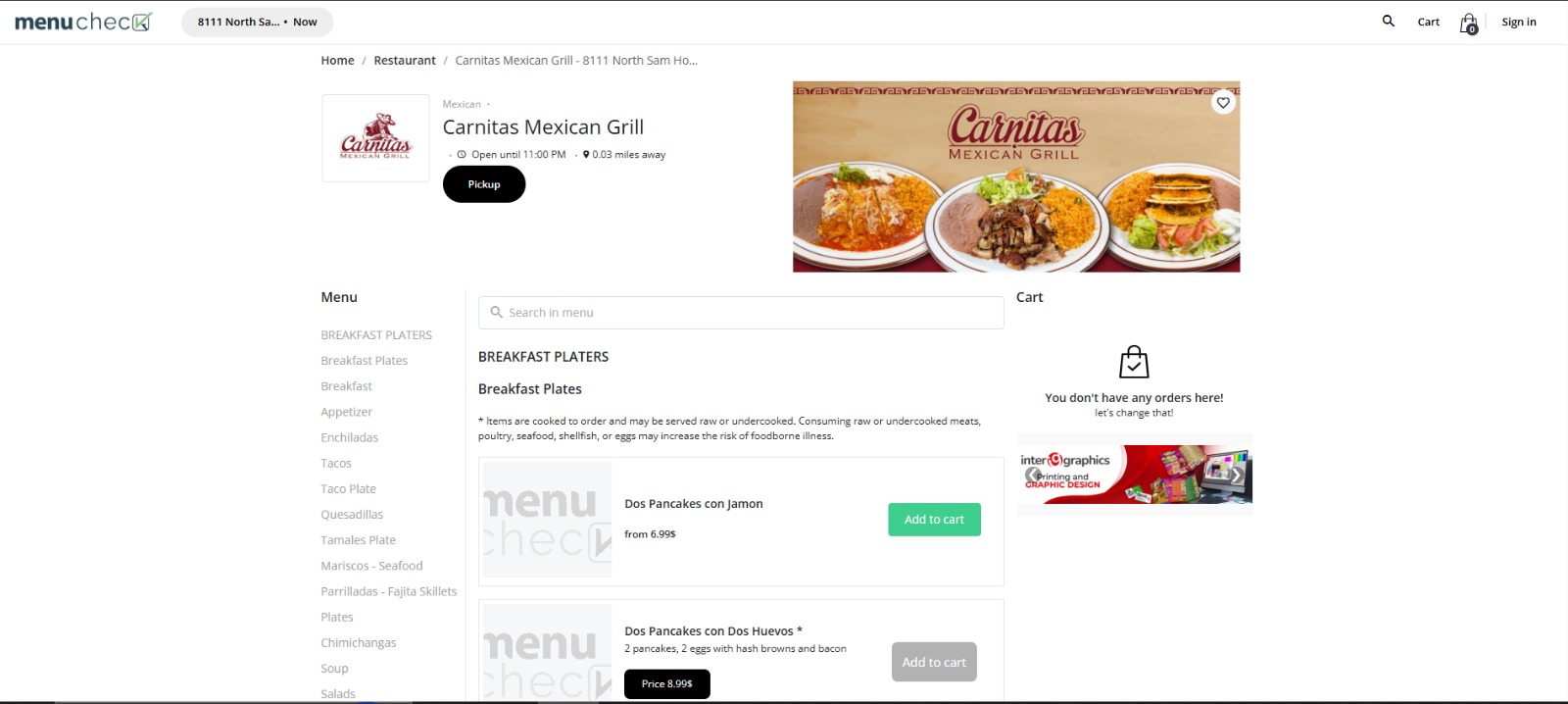 Sistema de Menú Digital - Desarrollo de software por Nexus Digital